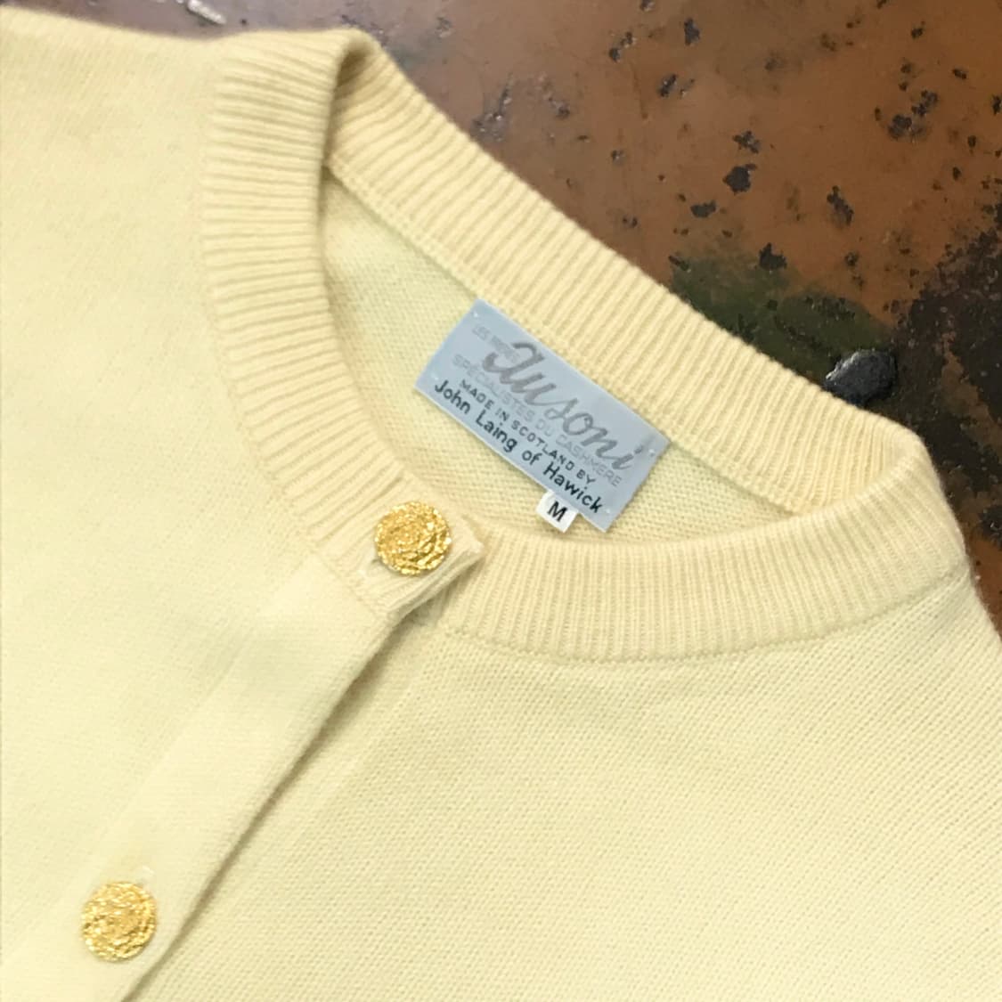 VTG 빈티지 아이보리 캐시미어 풀버튼 가디건 여성 66  상품이미지3