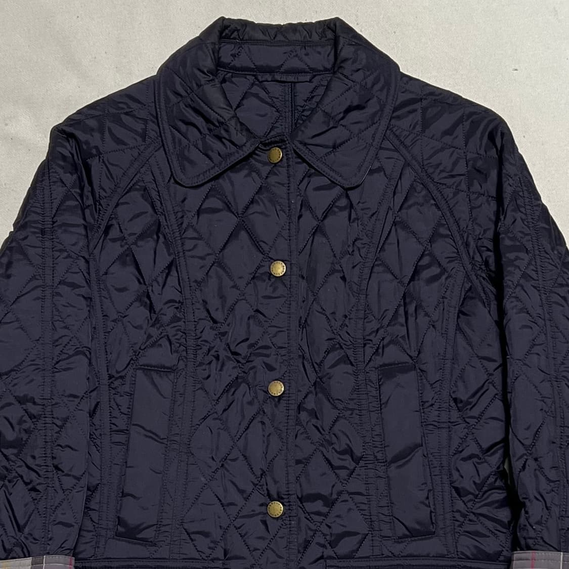 4 바버 여성용 네이비 퀼팅 자켓 상품이미지1