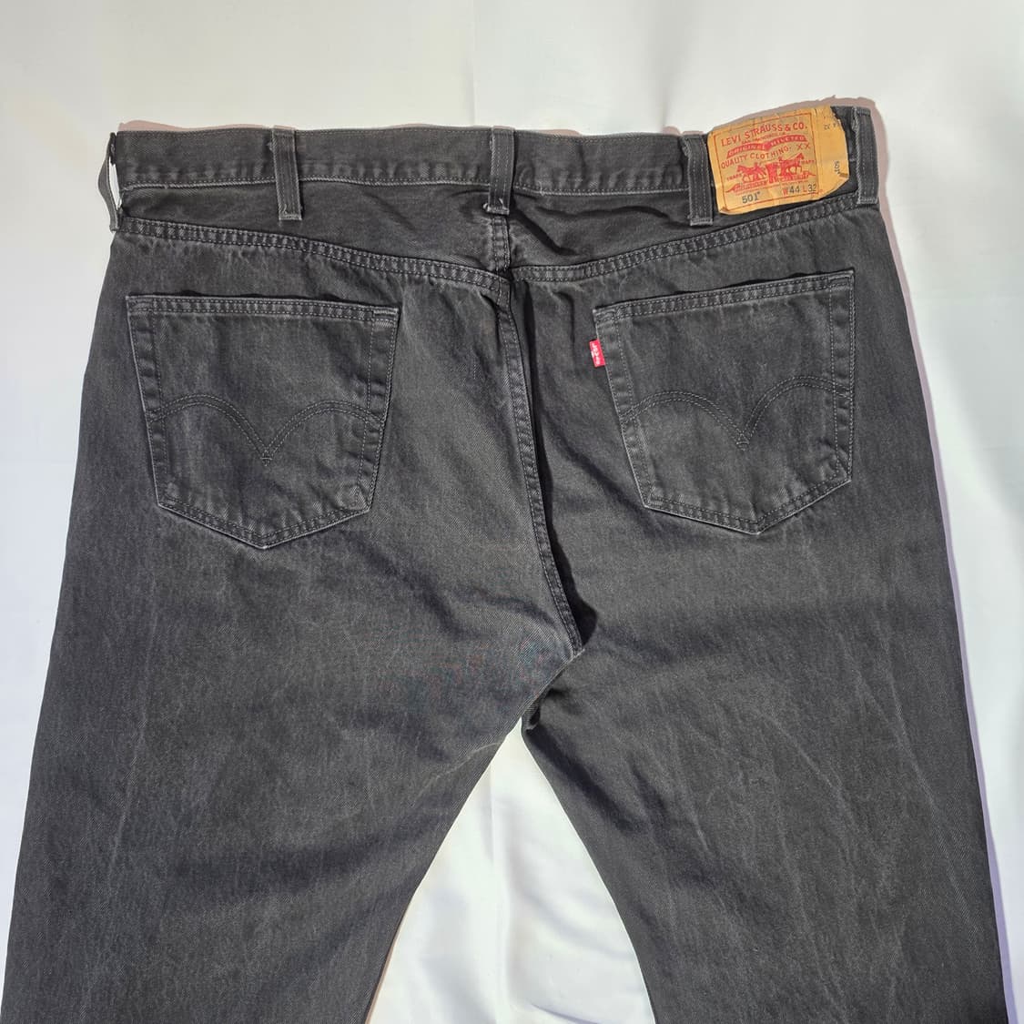 [W44L32]00s 리바이스 501 빅사이즈 블랙 데님 팬츠 상품이미지8