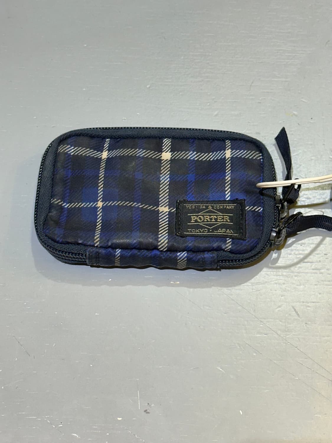 PORTER 요시다포터 블루체크 키지갑 상품이미지1
