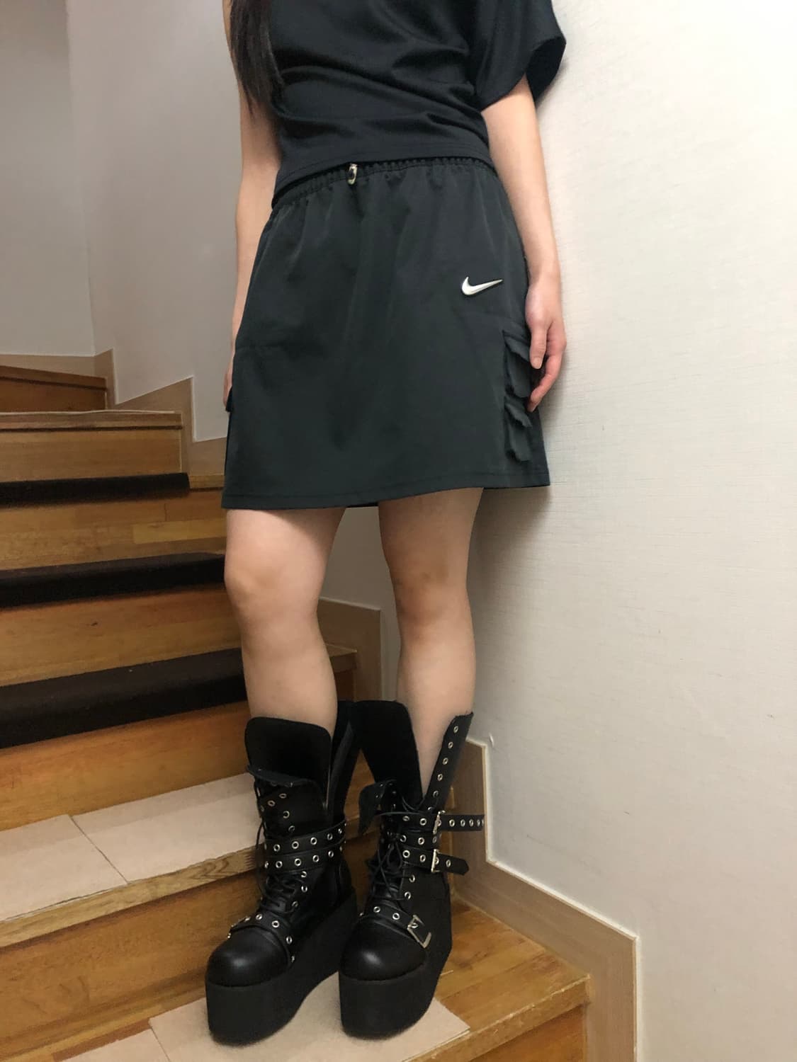 빈티지 나이키 블랙 포켓 스커트 상품이미지1