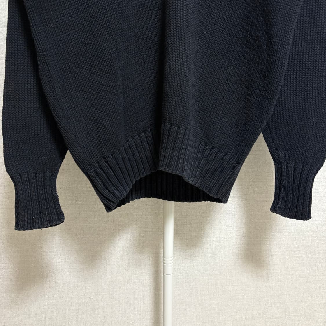 폴로 랄프로렌 V넥 코튼 니트 / 블랙, M 상품이미지3