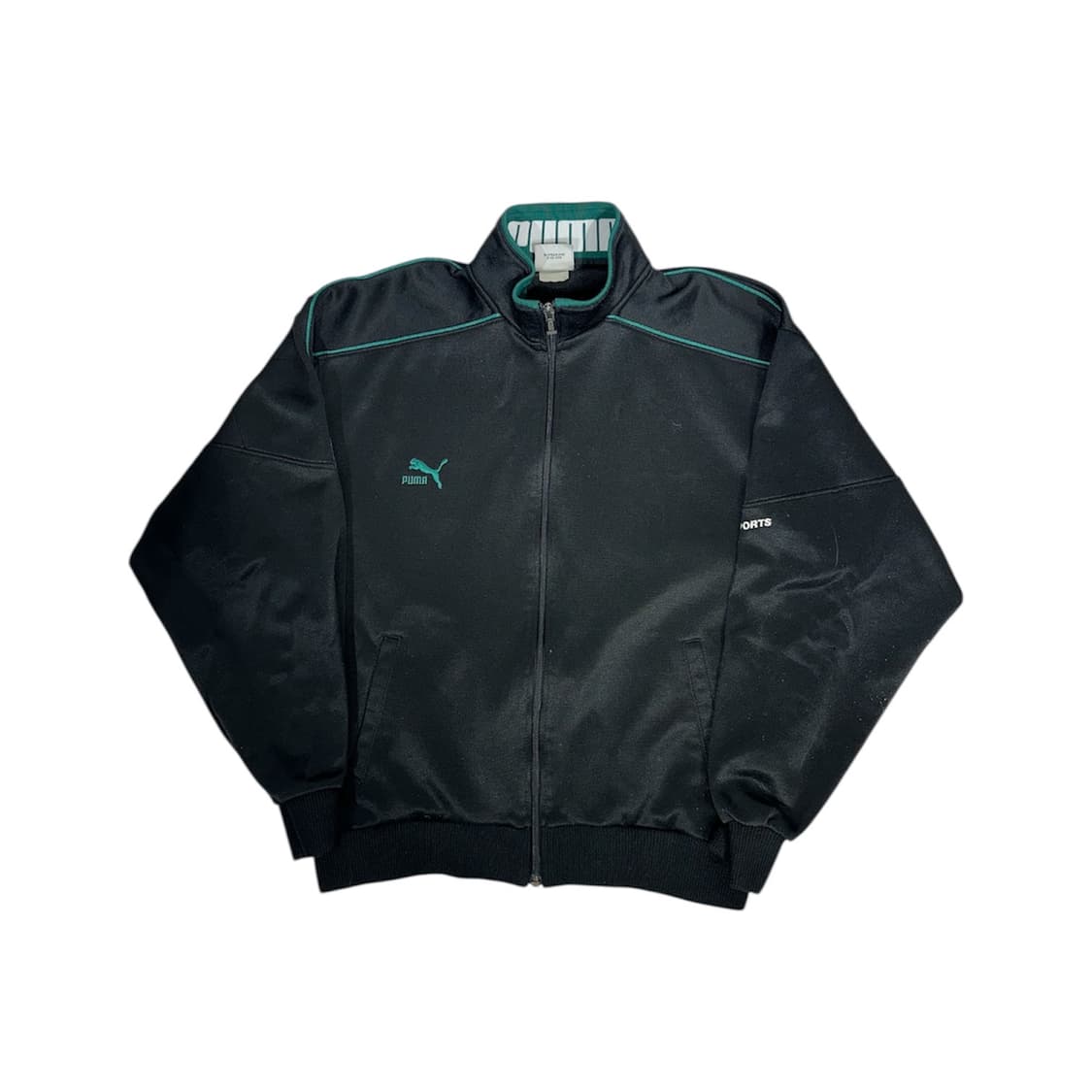 푸마 블랙 그린 로고 트랙탑 져지 상품이미지5