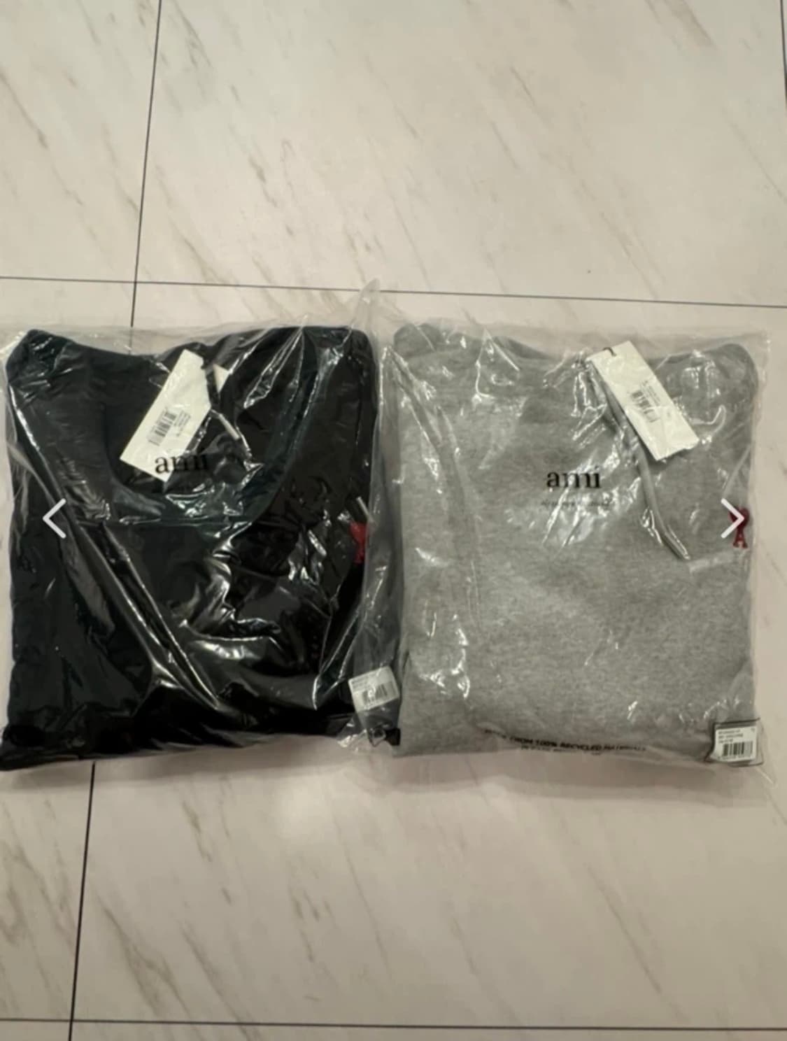 새상품/QR정품 / 아미 후드티 스몰로고 블랙,그레이 상품이미지2