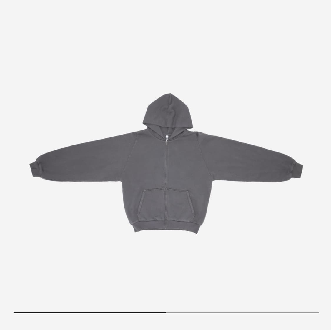 Yeezy YZY Zip-Up Hoodie Dark Grey L 상품이미지1