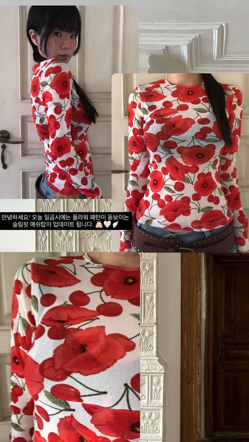 vintage flower mash top 상품이미지5