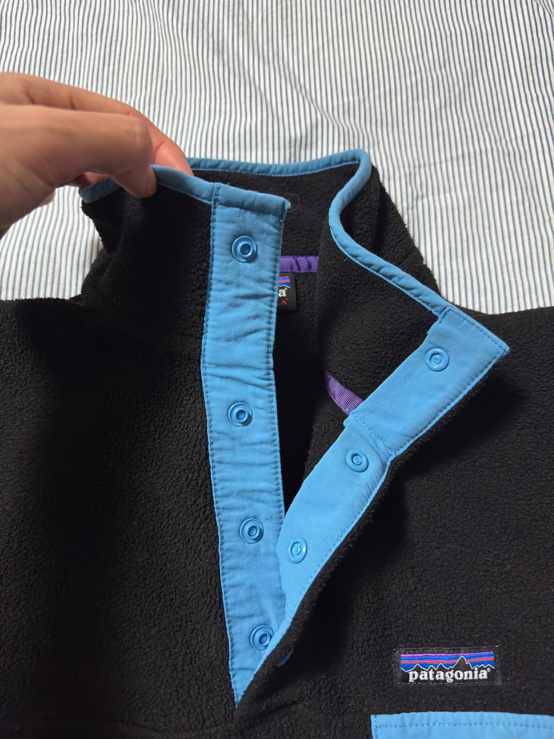 파타고니아 신칠라 스냅-T 플리스 풀오버 블랙 L 상품이미지7