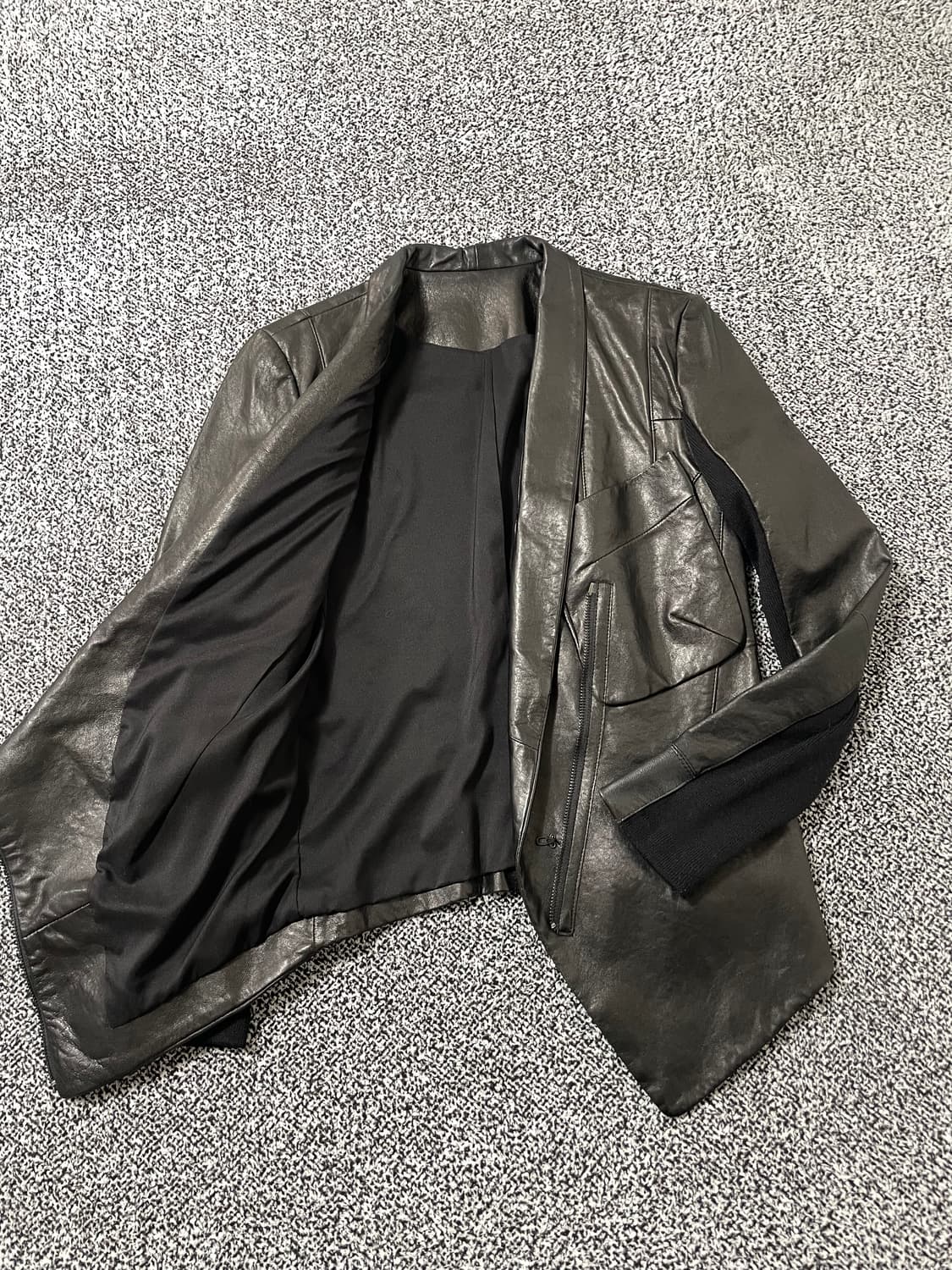 빈티지9. 양가죽 지퍼 디테일 가죽자켓 라이더 레더 상품이미지4