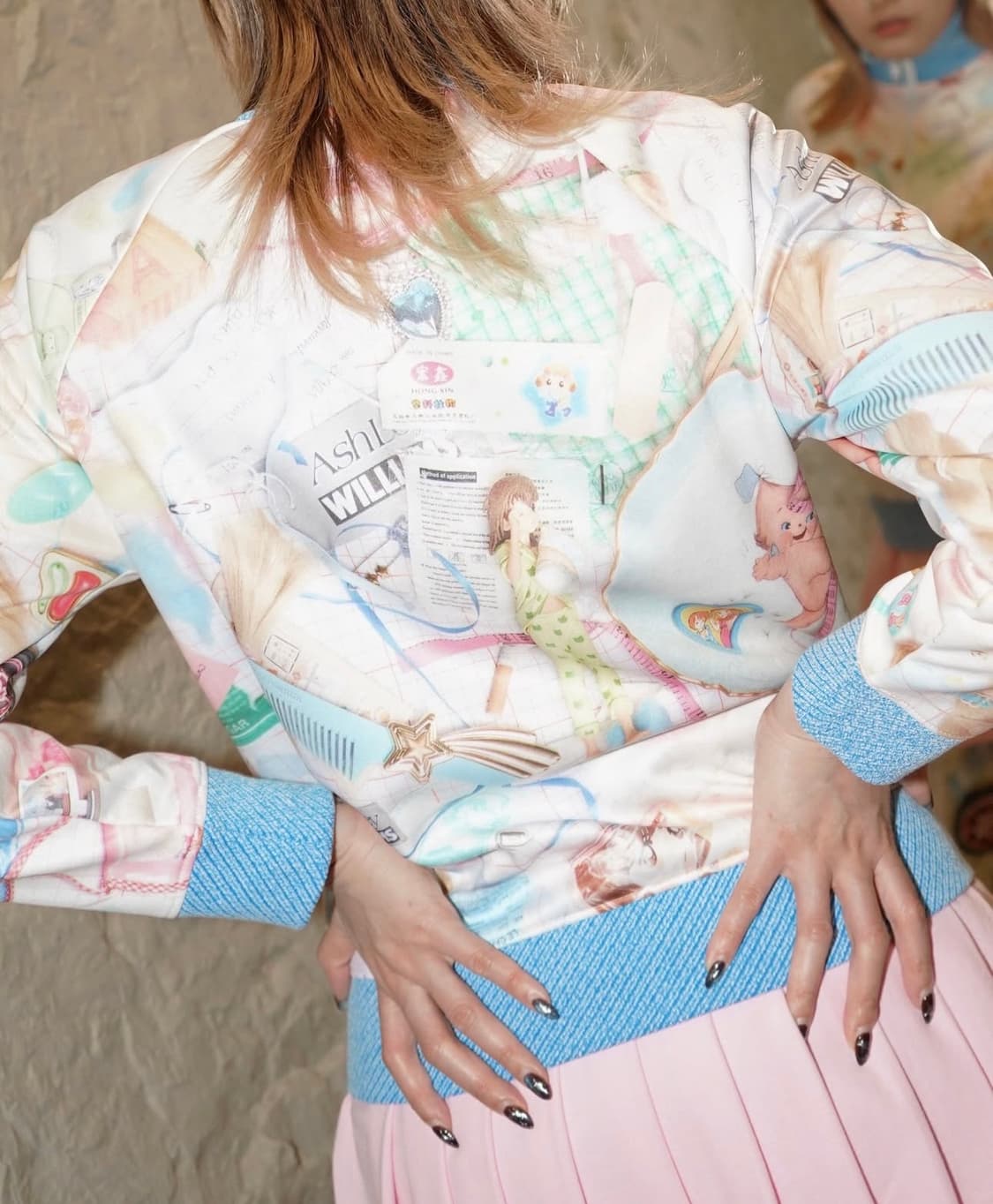 애슐리 윌리엄스 트랙 자켓 집업 y2k 갸루 파스텔 키치 민트 상품이미지5