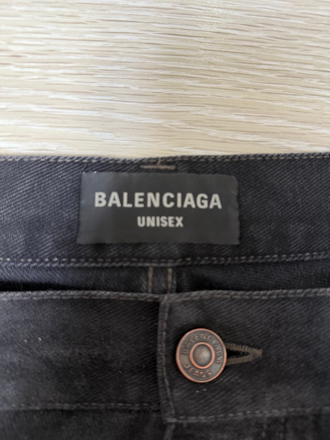 발렌시아가 코티드 배기 데님팬츠 블랙 xs사이즈 상품이미지5