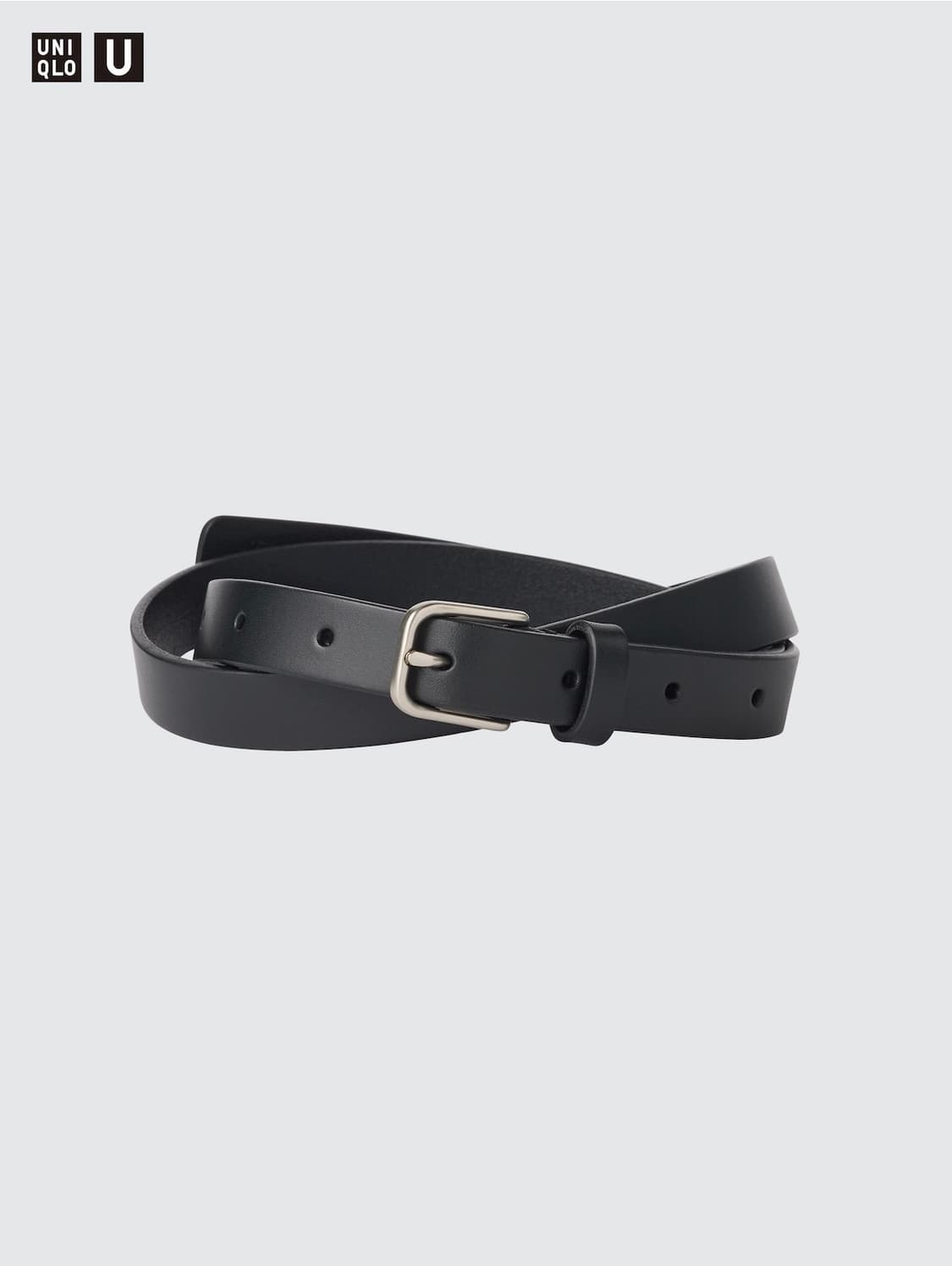 유니클로u 내로우 롱 레더 벨트 블랙,다크브라운/L 상품이미지2