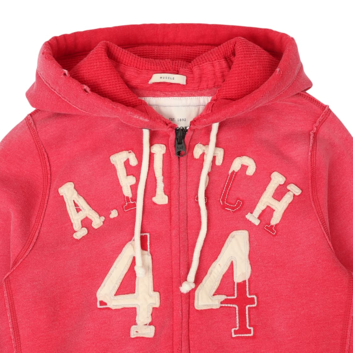 아베크롬비 피그먼트 핑크 아치 로고 후드집업 상품이미지2