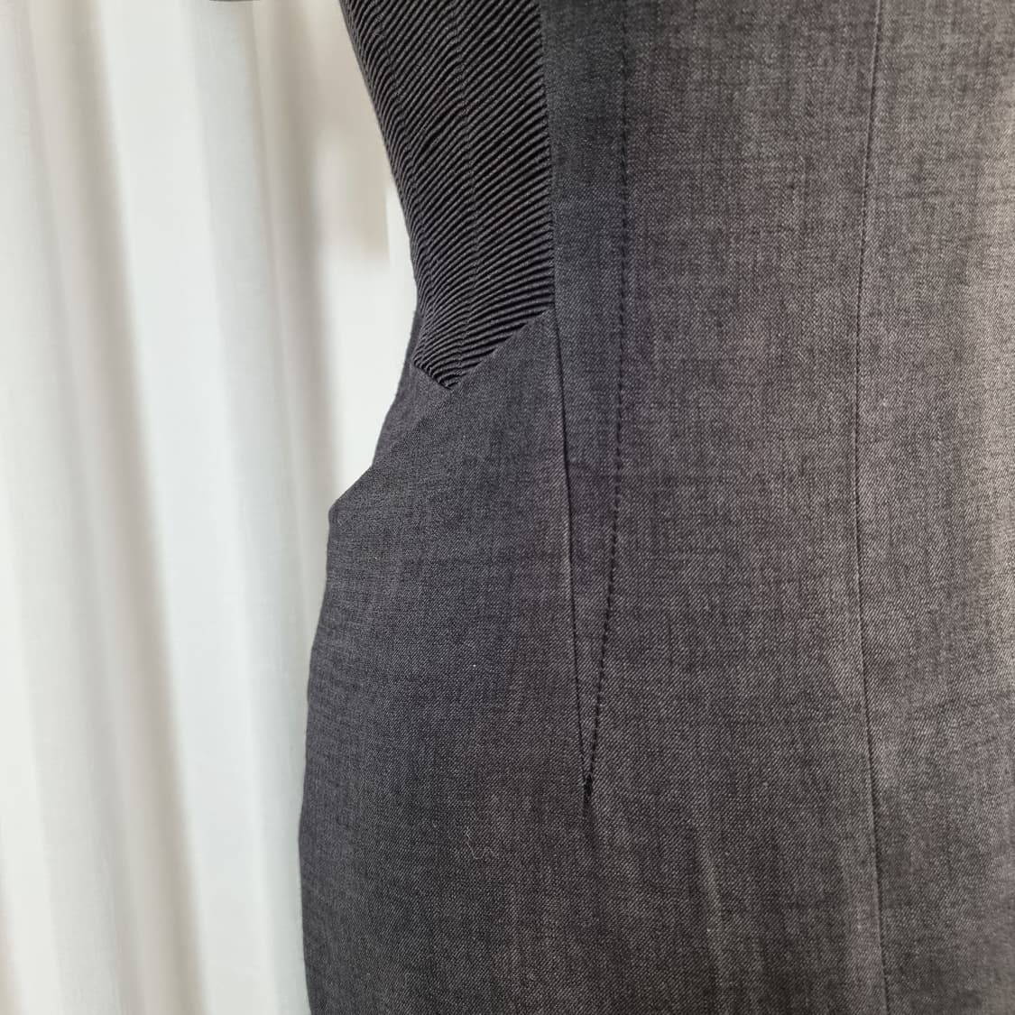 미샤 프레스티지 골드라벨 울실크혼방 로로피아나 원피스 (55) 상태최상 상품이미지7