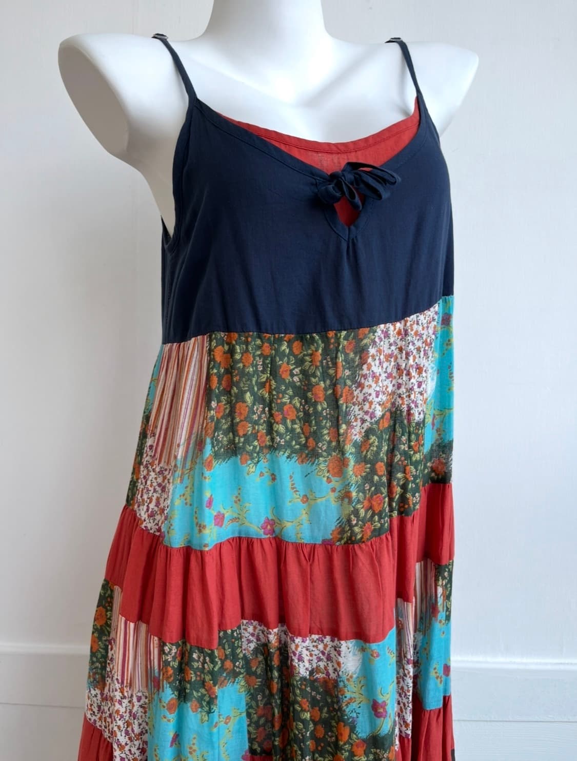 Rc noble 패치워크 맥시 원피스 상품이미지2