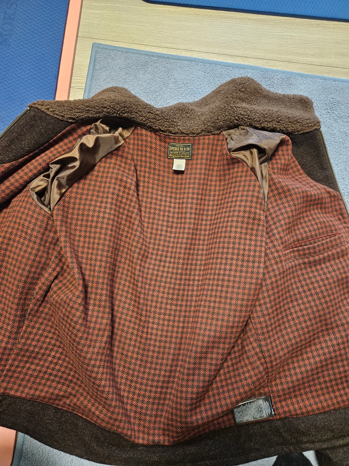 더블알엘 rrl 그리즐리 패널 플리스 울 자켓 m 사이즈 상품이미지4