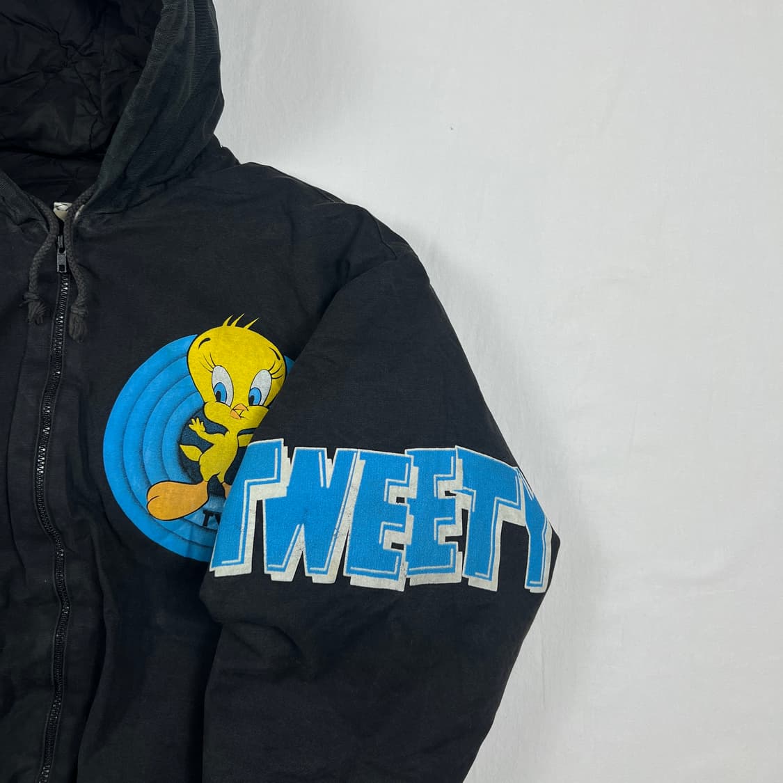 90‘s 루니툰즈 looney tunes 트위티 카툰 후드자켓 상품이미지4