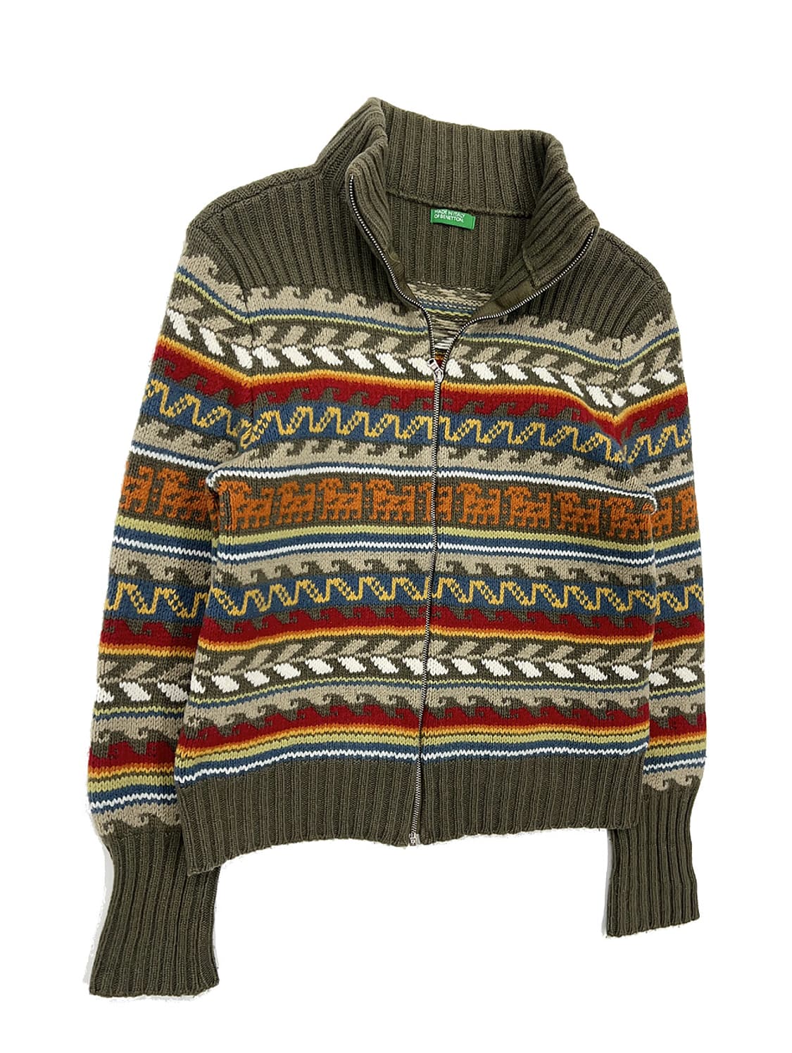 베네통 울 니트 집업 상품이미지2