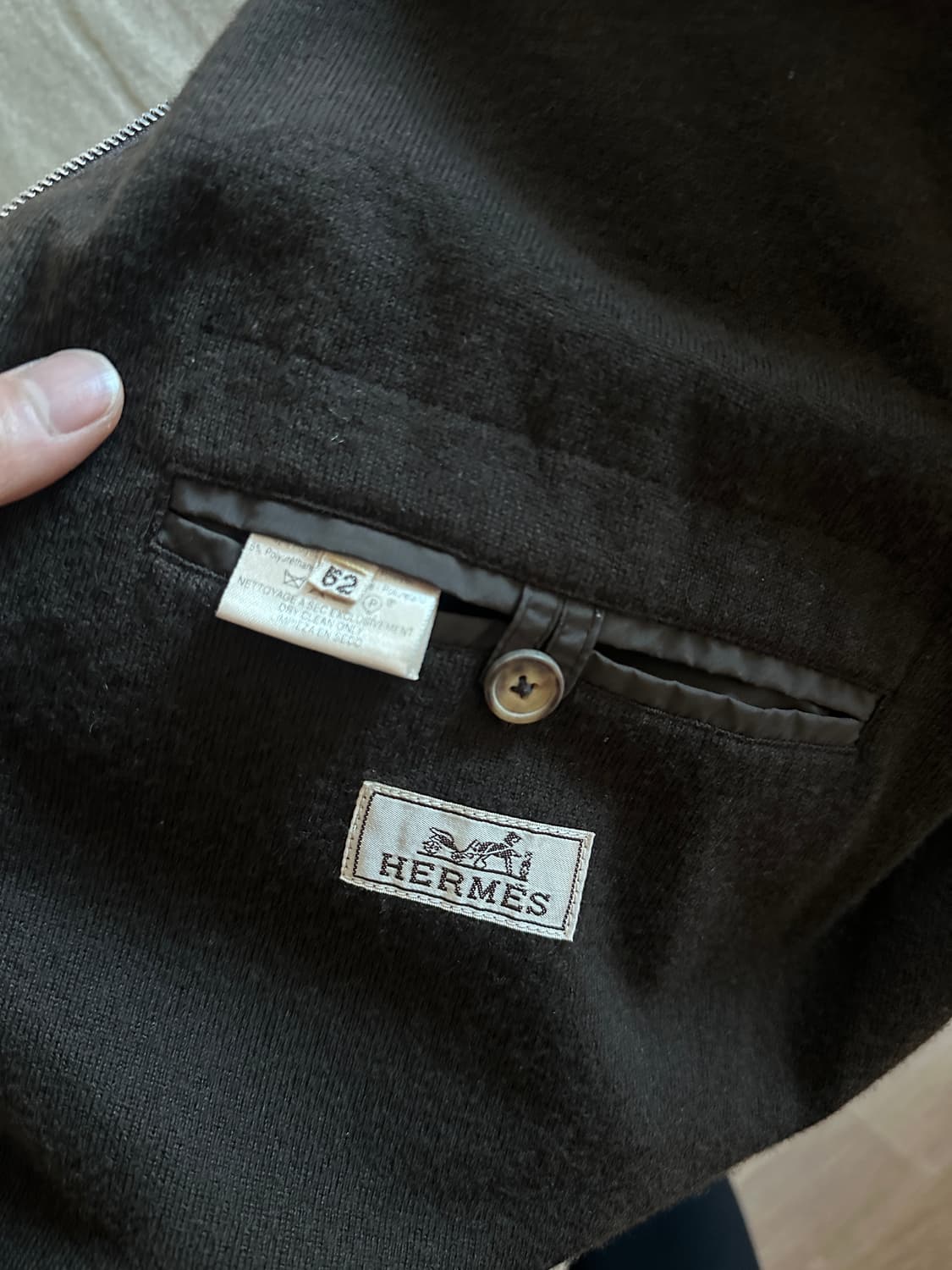 Hermes 캐시미어 라이닝 후드 집업 자켓 52 상품이미지3