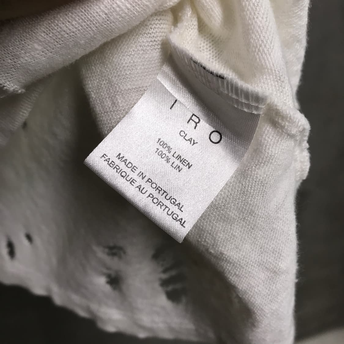 IRO 이로 화이트 반팔 니트 36(W) 상품이미지6