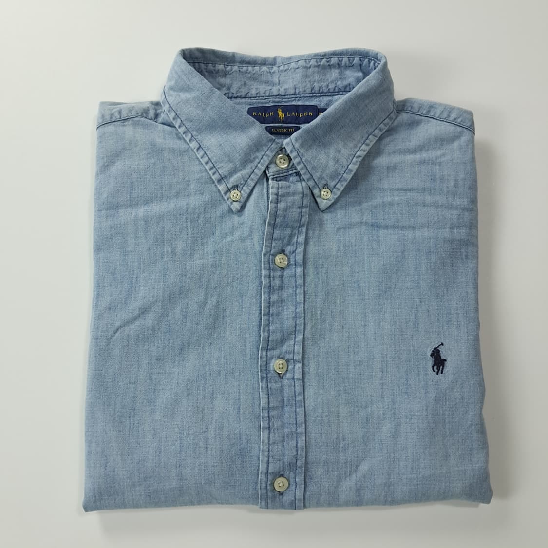 CK416 XL 폴로 00s 샴브레이 라이트블루 반팔 셔츠 남방 상품이미지7