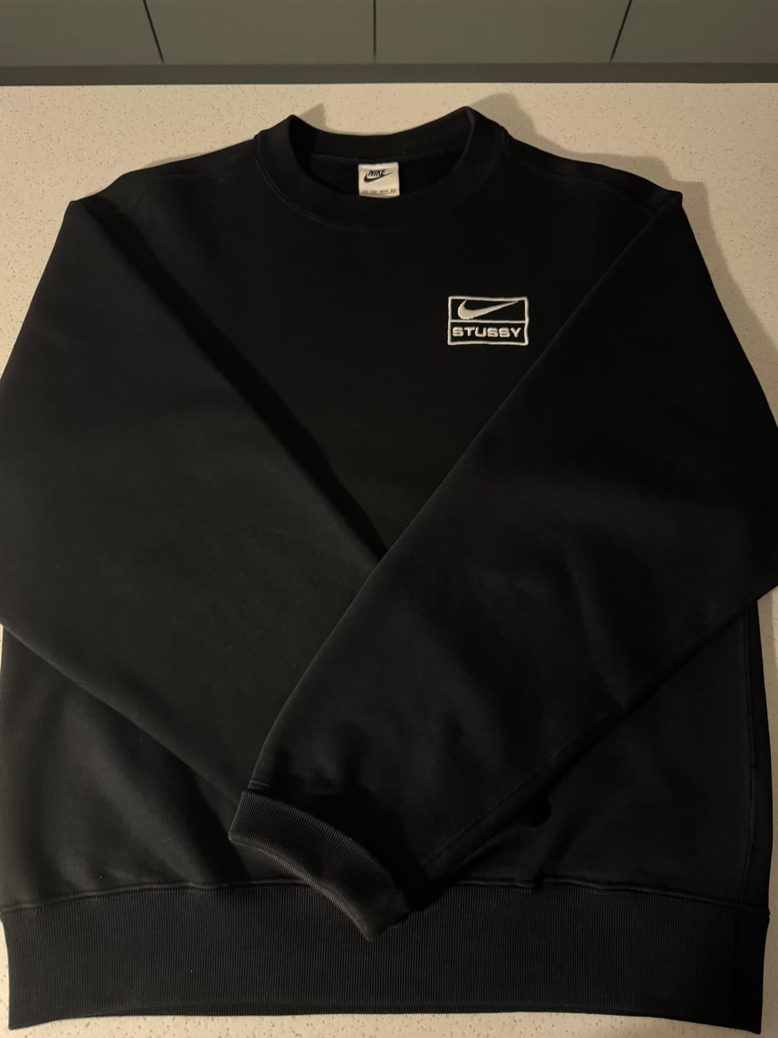 (XXS) (95~100) 나이키 스투시 맨투맨 블랙 상품이미지1