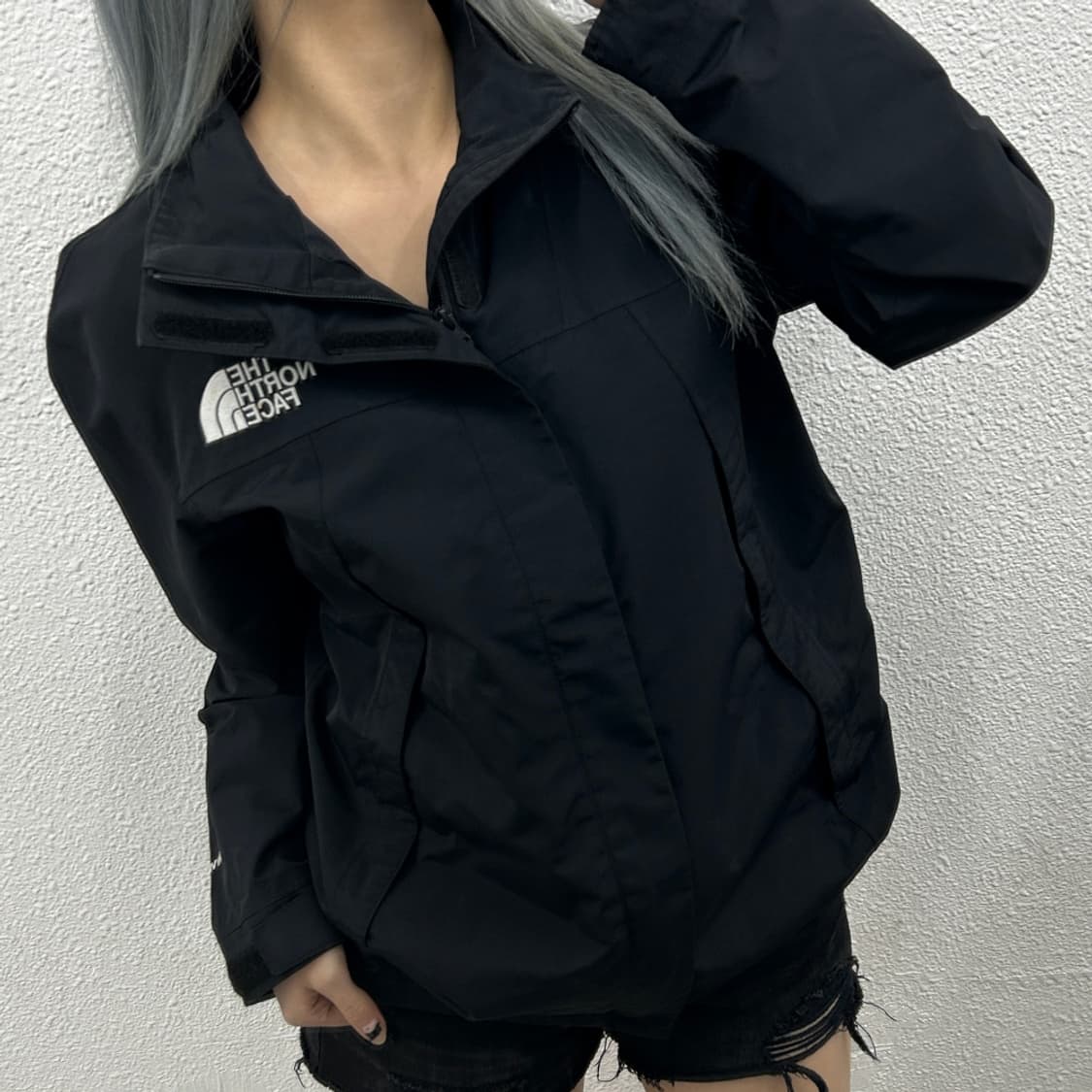 노스페이스 로고 블랙 바람막이 M 상품이미지1