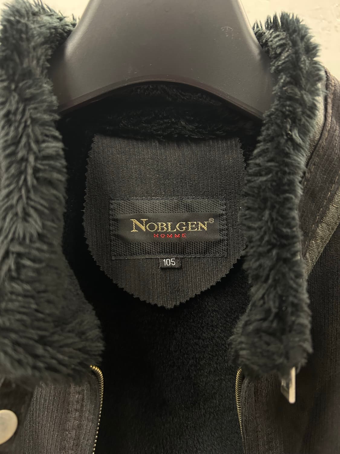 NOBLGEN 가죽 배색 자켓 상품이미지6