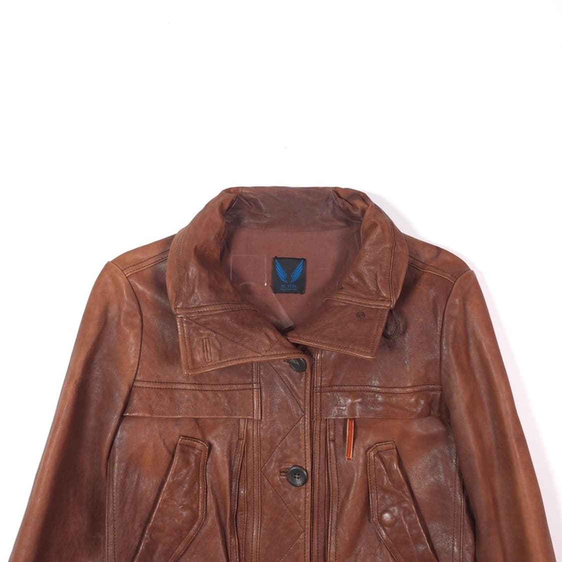 엠핀 천연 양가죽 100 빈티지 브라운 숏 자켓 66 상품이미지3