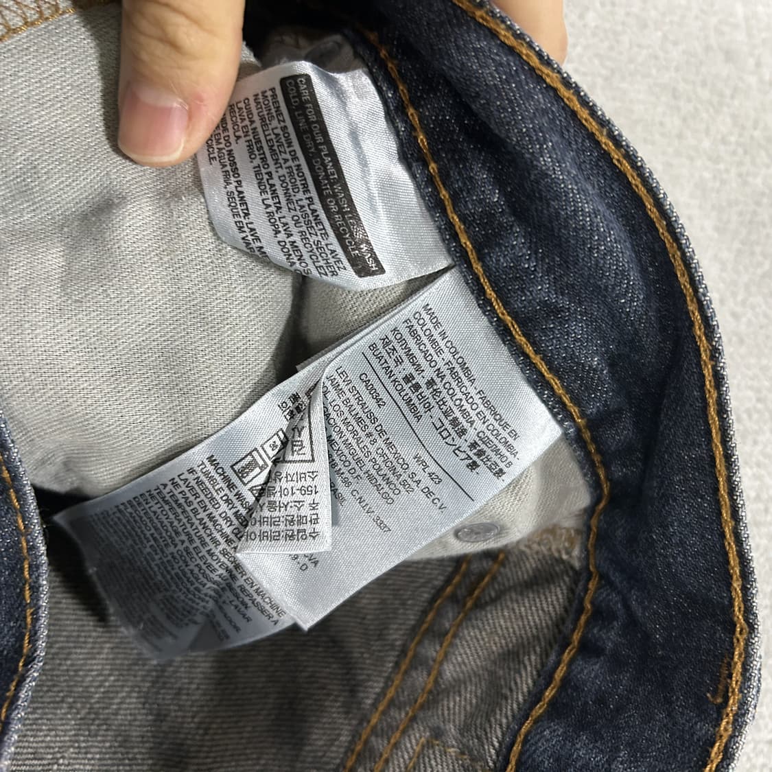 리바이스 흑청 데님팬츠 514 32 상품이미지3