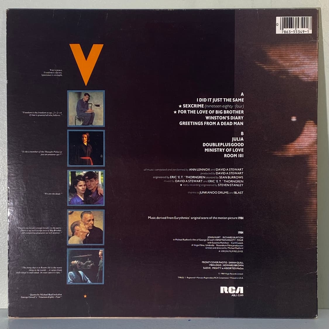 (수입중고LP-신스팝) Eurythmics -1984 상품이미지2