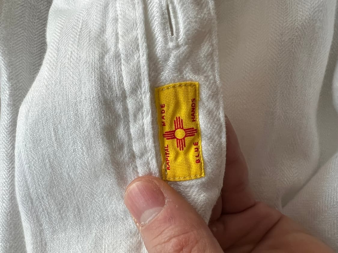 캐피탈 KAPITAL 거즈 린넨 헤링본 스탠드 페니 셔츠 상품이미지8