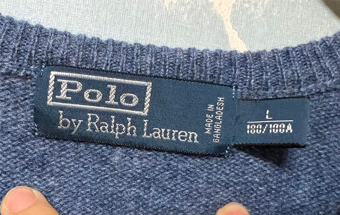 POLO 폴로 남자 울 니트 브이넥 캐주얼 L 100 상품이미지3
