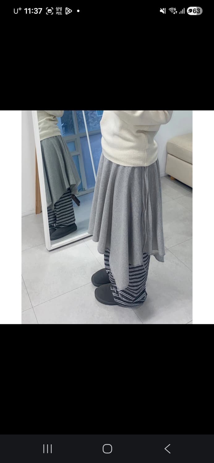 바이너리원 이즈이즈 언발 레이어드 스커트 원가 48000원 상품이미지3