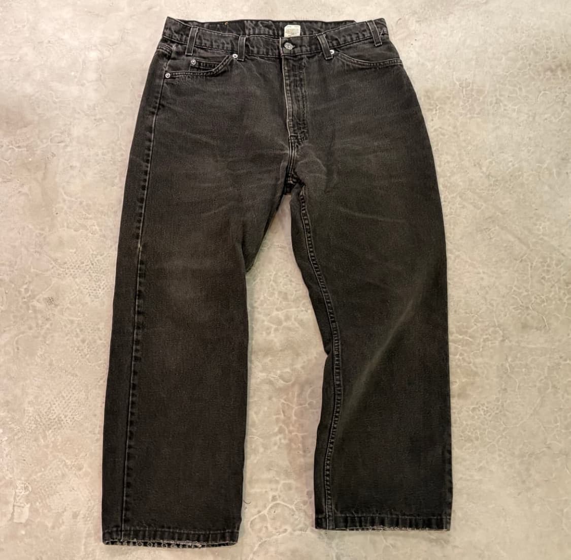 [36/30] 90s USA 리바이스 505 오랜지탭 블랙 흑청   상품이미지1