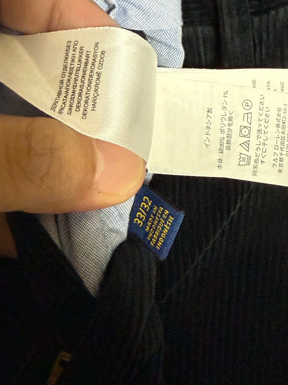 폴로 코듀로이 팬츠 33/32 상품이미지2