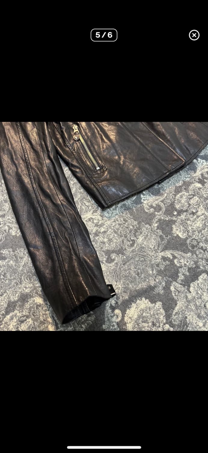 crop lambskin leather jacket 상품이미지5