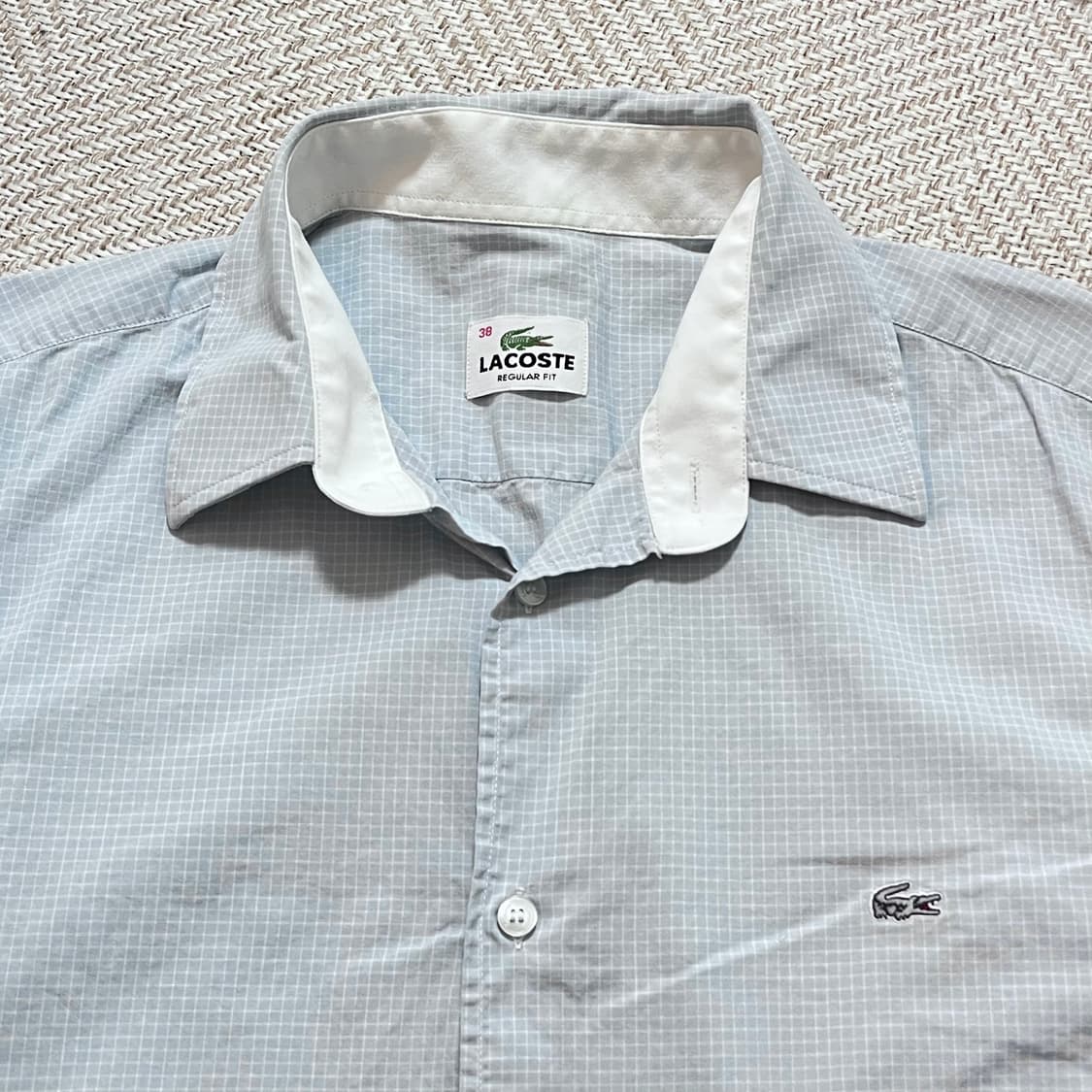 [정품] 라코스테 소라 실버로고 체크 셔츠 [ 38 ] 상품이미지3