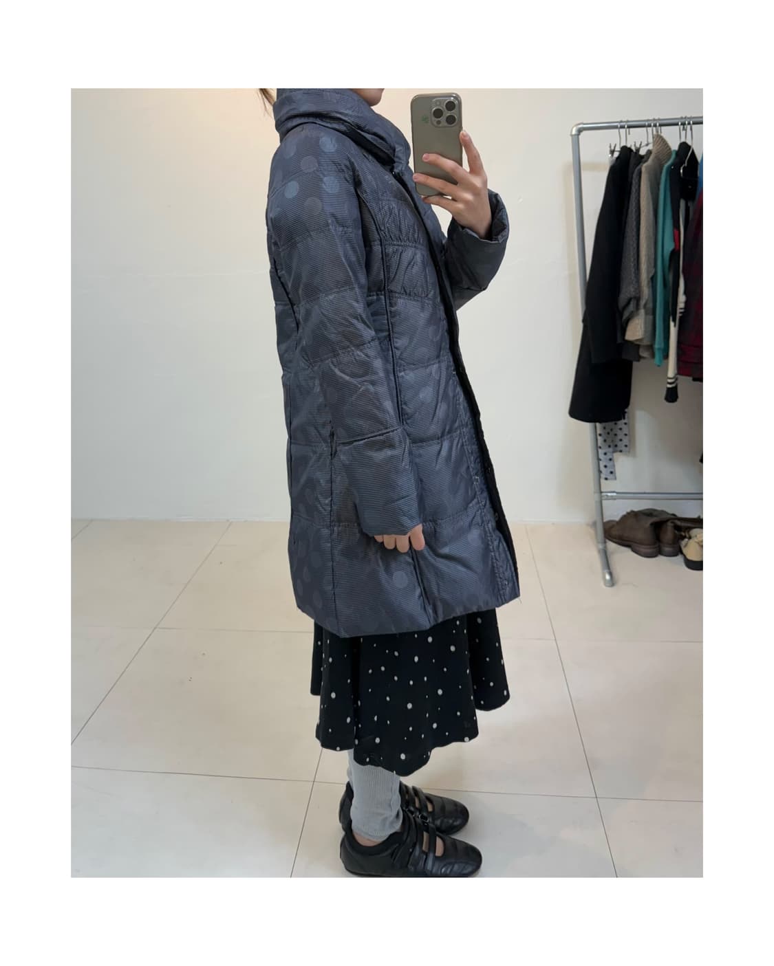 빈티지 도트 패딩 상품이미지2