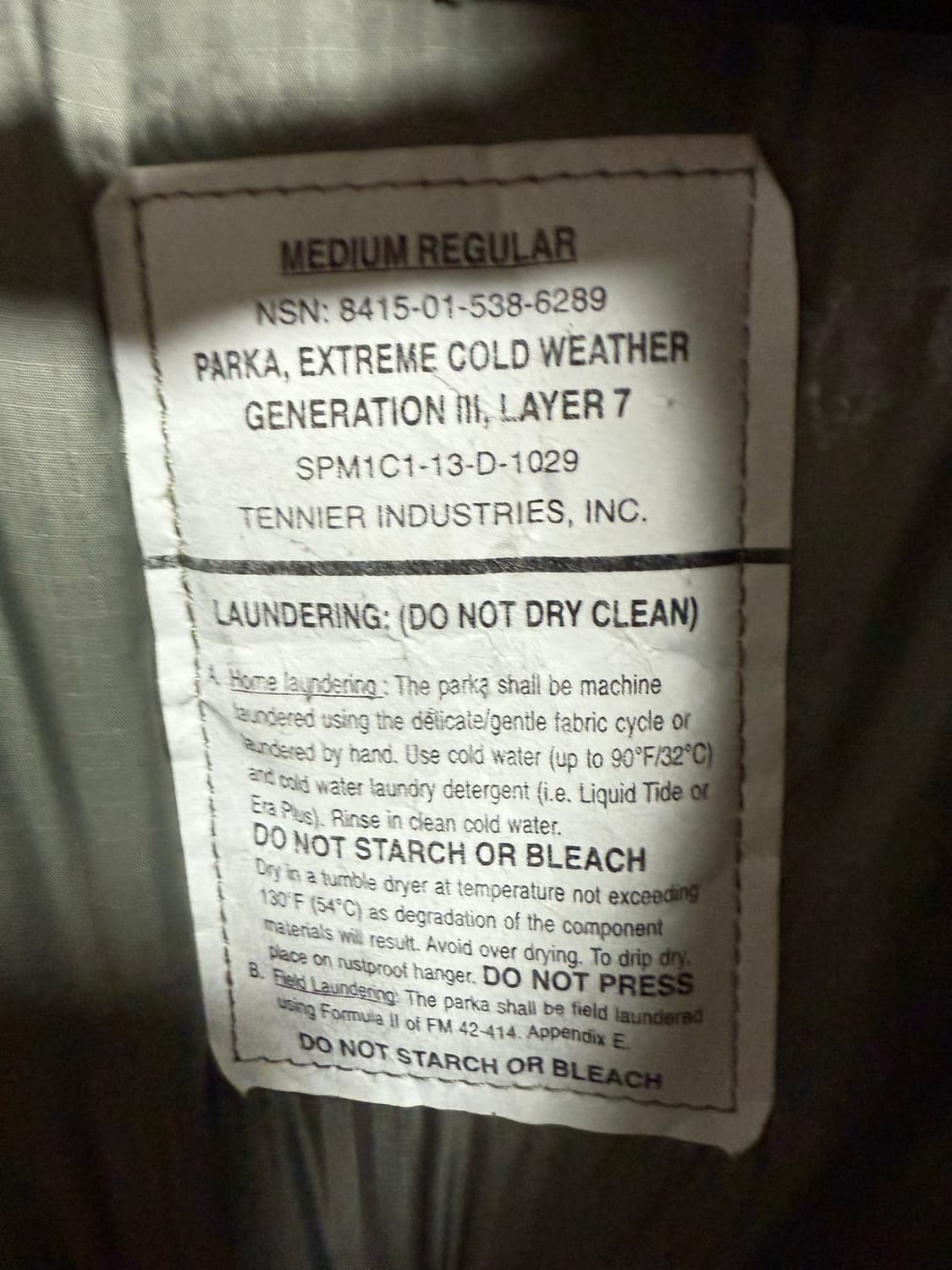 미군 레벨7 패딩 (M) 상품이미지3