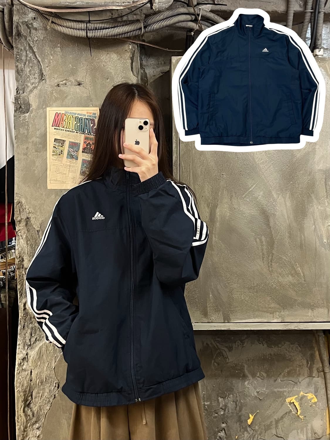 아디다스 바람막이 네이비 S #csz650 상품이미지1