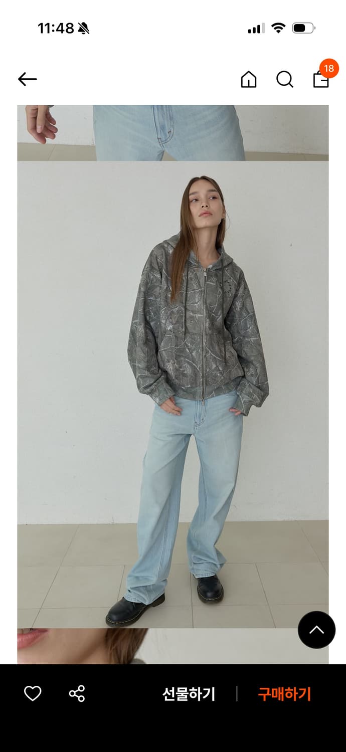 오데스 후드집업 1번 착용 상품이미지4