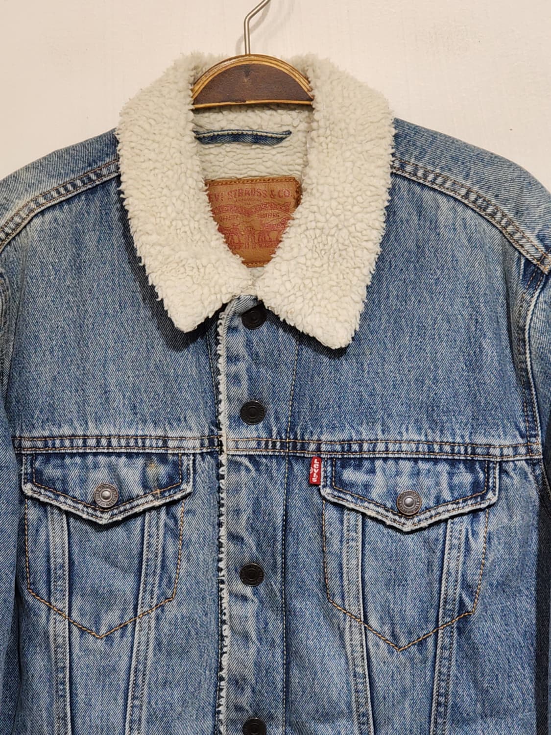 (L) 리바이스 양털 청자켓 연청 데님자켓 레드탭  상품이미지2