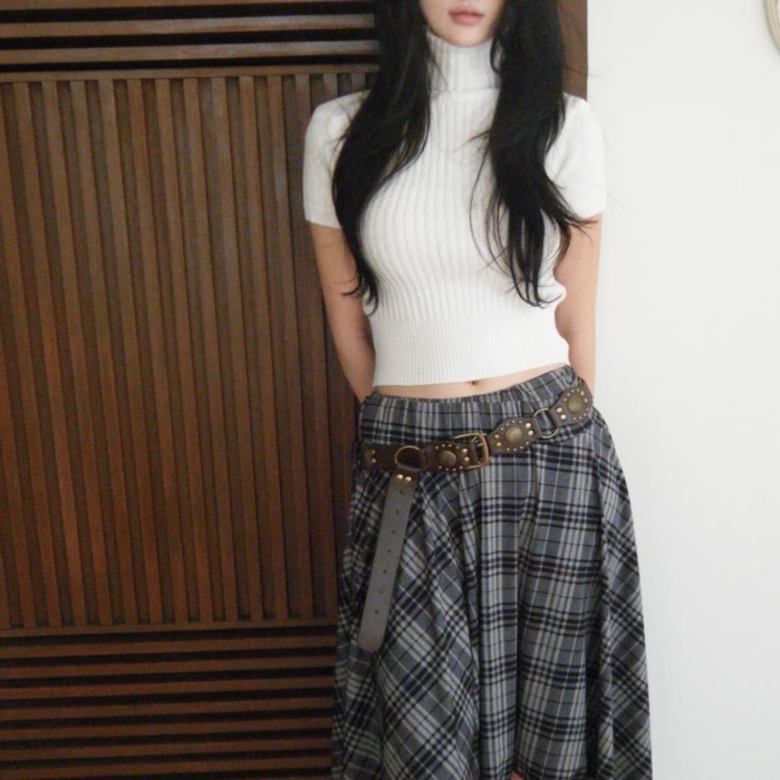 씨어 seer 목폴라 반팔 니트 아이보리 상품이미지2