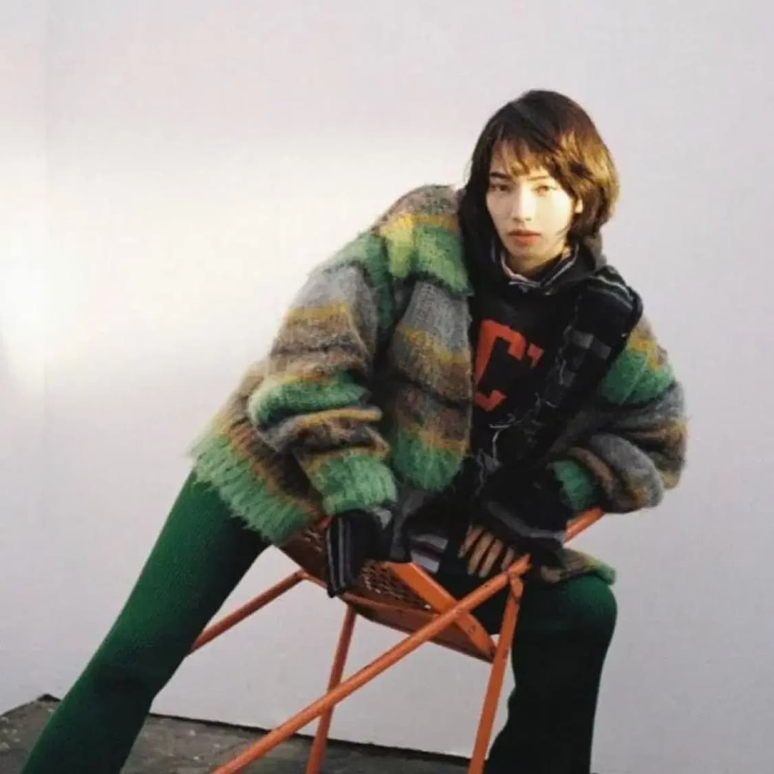 퍼버즈 스트라이프 모헤어 가디건 상품이미지2