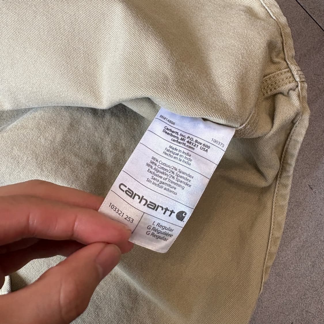 칼하트 오리지널 베이지 긴팔 셔츠 상품이미지7