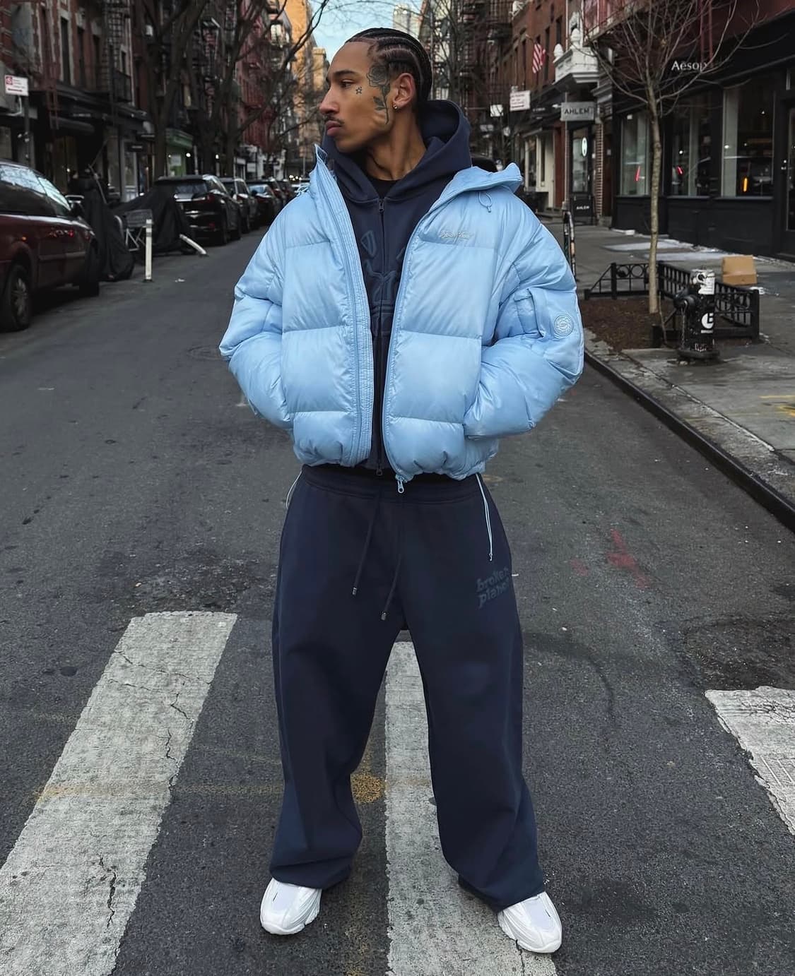 브로큰 플래닛 broken planet 스웻팬츠 네이비 상품이미지4