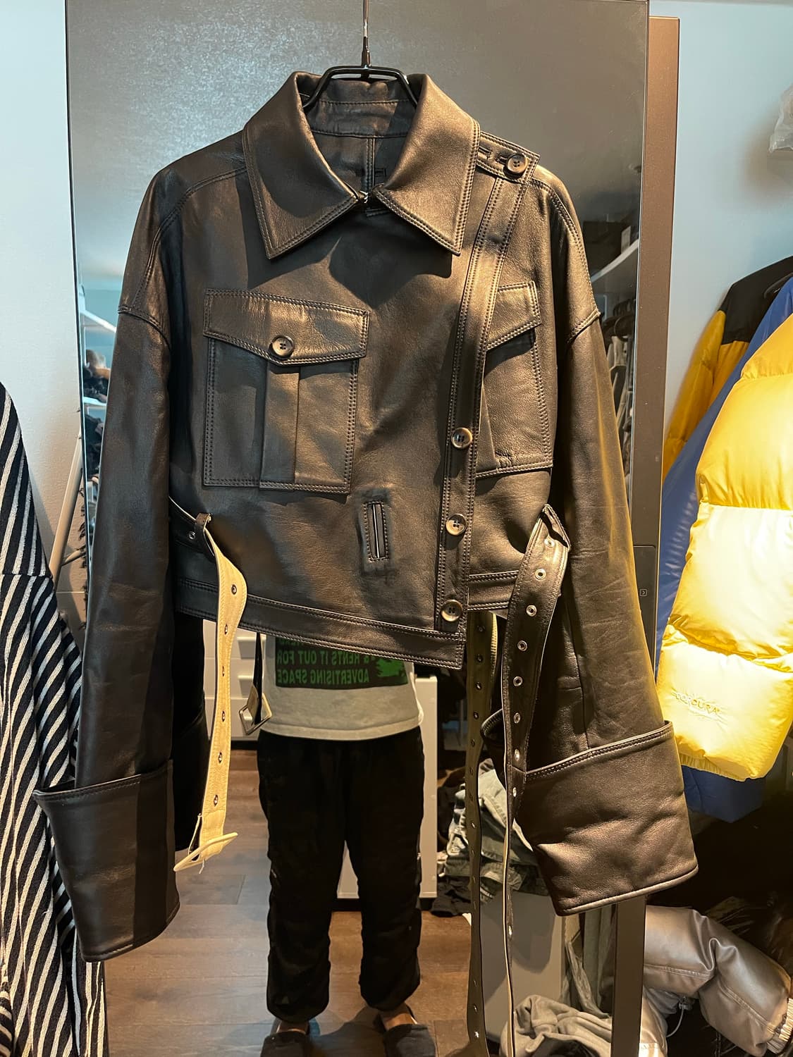 Rokh x h&m 크롭 라이더자켓 상품이미지1