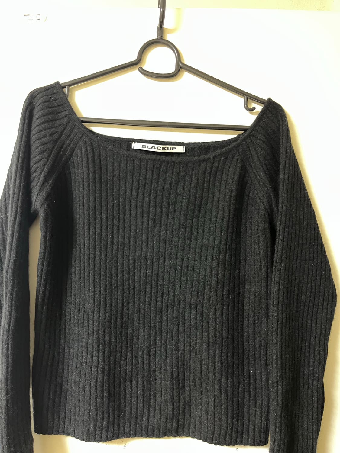 블랙업 캐시미어 골지 나그랑 니트 상품이미지2