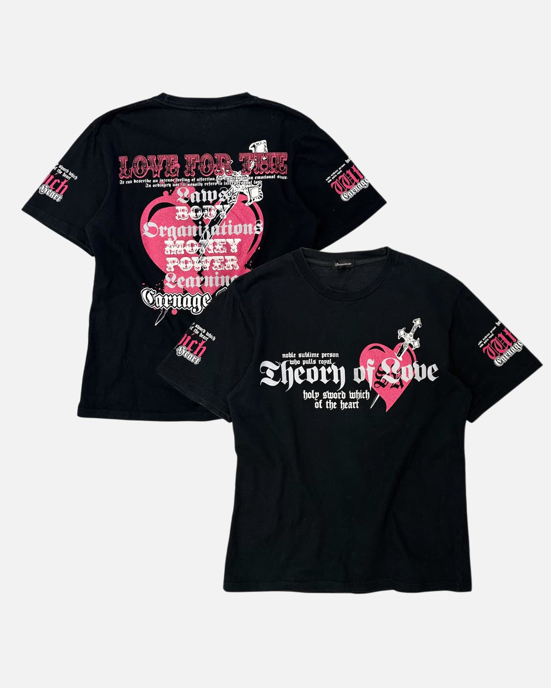 BEAUMERE heart dagger lettering t-shirt 상품이미지1