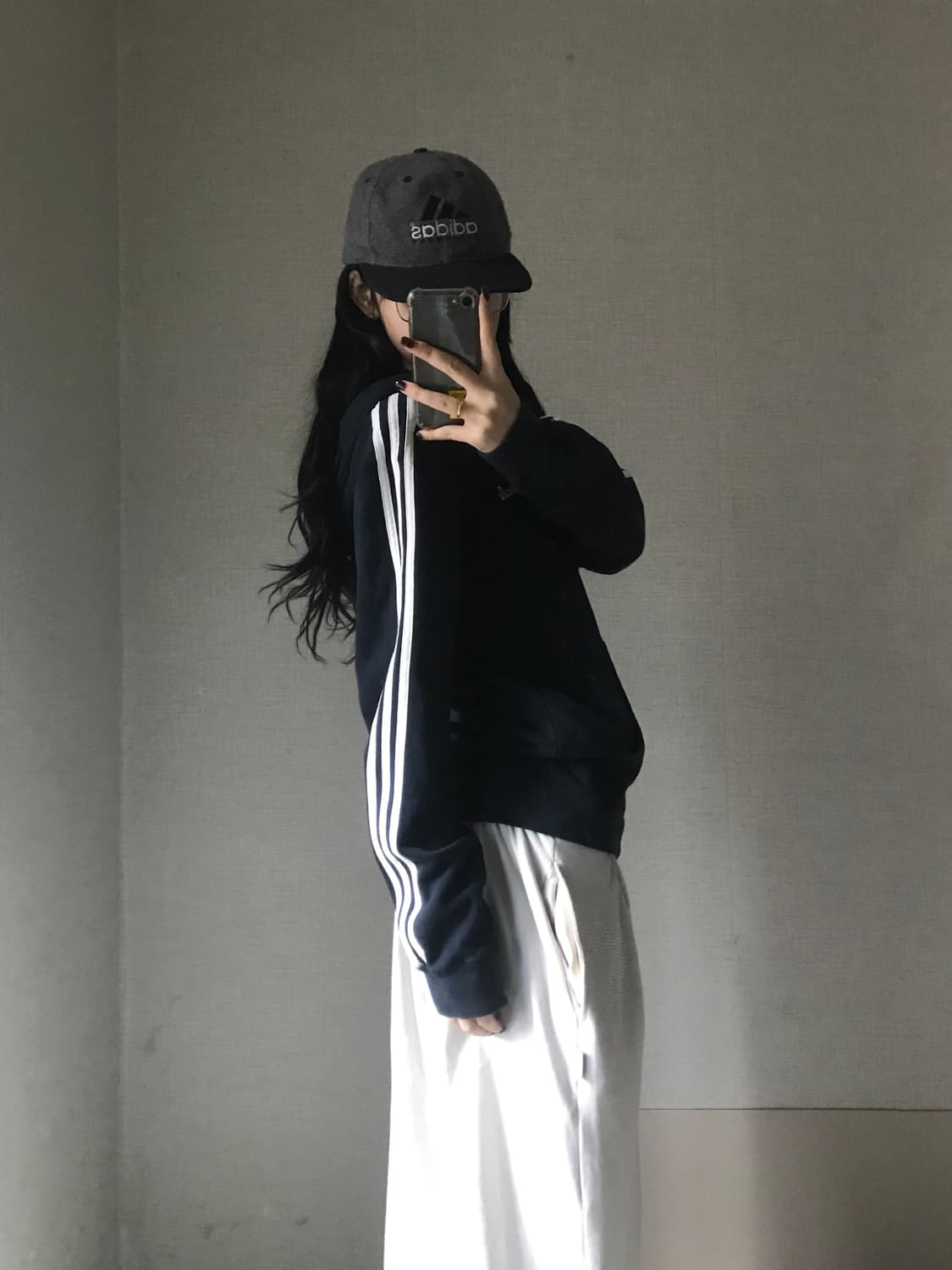 아디다스 블랙 삼선 후드집업 상품이미지4